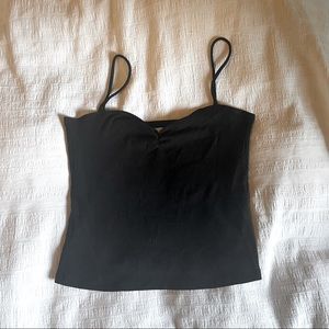 Reformation Black Camisole with Front Detailing